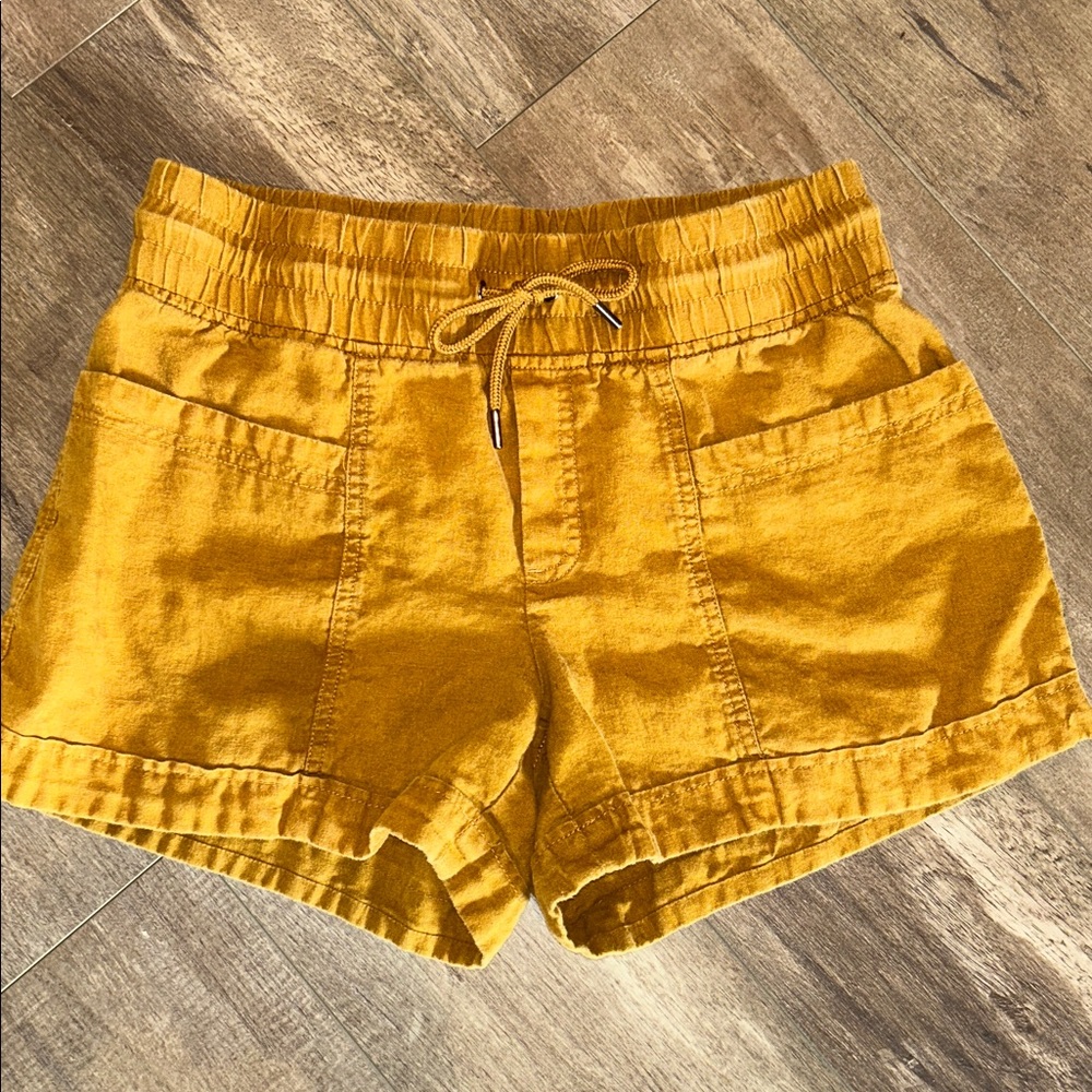ATHLETA "CABO" 100% LINEN 4' SHORTS SIZE 6